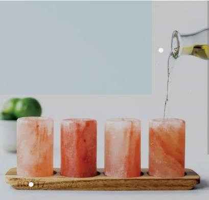 Himalayan pink salt glass